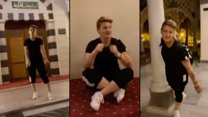 Camide uygunsuz videolar çeken kadın yakalandı