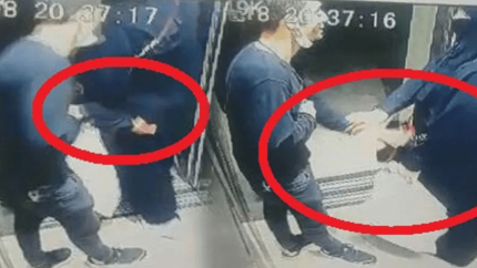 Asansörde iğrenç taciz!
