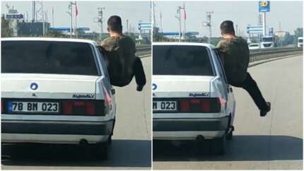 Trafikte yürekleri ağızlara getiren anlar