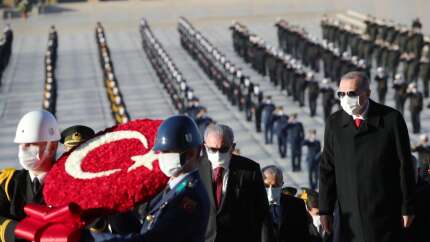 Devlet erkanı Anıtkabir'de