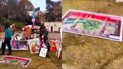 Boğaziçi'nde Kabe-i Muazzama’ya saygısızlığa tepki gösterenleri fişlediler