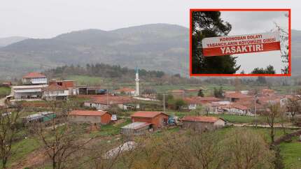 Köyün muhtarından koronavirüs vakalarına afişli çözüm