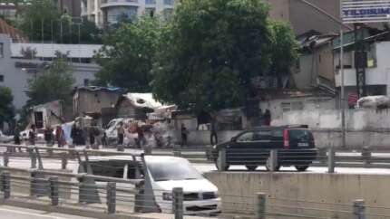 Şişli'de inanılmaz görüntü! Ortalık savaş alanına döndü