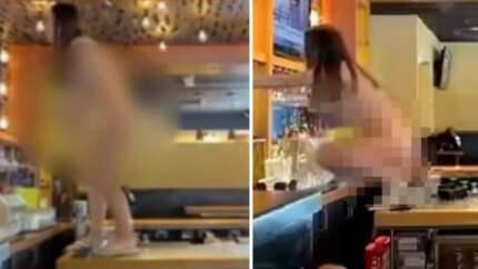 Dünya bu skandalı konuşuyor! Soyunan kadın barı birbirine kattı...