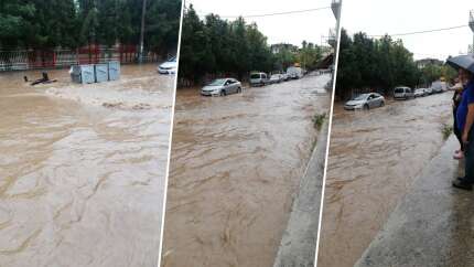 İzmir'in Bayraklı ilçesinde sel felaketi: Vatandaş 'altyapı eksikliği' diyerek tepki gösterdi!
