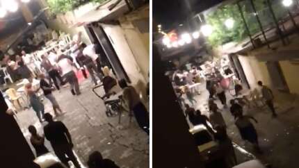 Böyle eğlence görülmedi! Silahlar ve sandalyeler havada uçuştu!