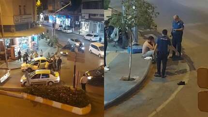 Adıyaman'da ortalığı birbirine katan alkollü sürücü dayak yedi