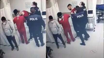 Alkollü yakalanan sürücü hastanede doktora saldırdı: O anlar kamerada