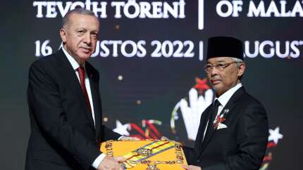 Cumhurbaşkanı Erdoğan, Malezya Kralı Sultan Abdullah Şah’a 'devlet nişanı' tevcih etti