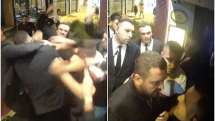 Eğlence mekanı önünde 'takım elbiseliler' dehşeti! 1'i kadın 3 kişiye dayak attılar