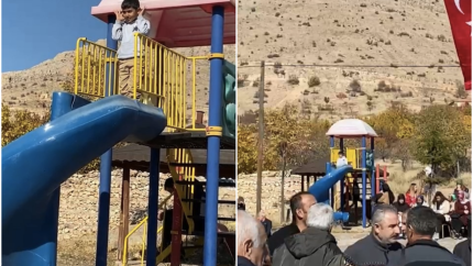 Şehit Fethi Sekin'in babasının cenazesinde duygulandıran anlar: Parkta oynayan çocuk oyunu bırakıp namaz kıldı