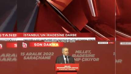 CHP'nin fonladığı Halk TV'de Ahmet Davutoğlu ve  Saadet Partisi'ne sansür