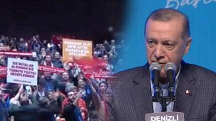 Cumhurbaşkanı Erdoğan’ı şaşırtan pankart: Bu ne zeka bu