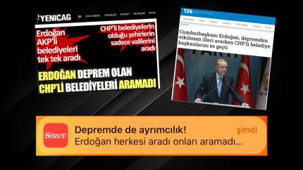 Muhalif medyada çirkin dezenformasyon! Cumhurbaşkanı'nın depremden etkilenen CHP'li belediye başkanlarını aramadığını iddia ettiler