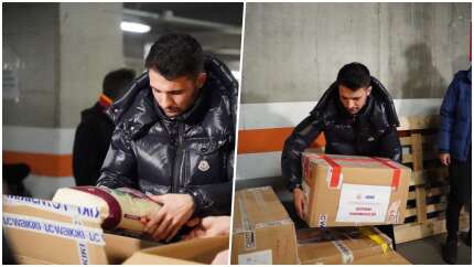 Yardım çalışmalarına Leo Dubois ve eşi de destek verdi