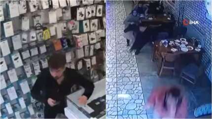 Bolu'daki deprem anı kameralara böyle yansıdı!