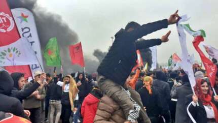 Nevruz kutlamasında PKK propagandası! 'Biji serok Apo' sloganları atıldı...