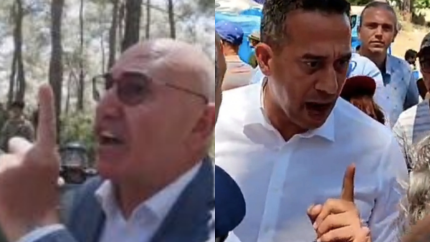CHP'li vekiller, Akbelen'de CHP'li eylemcilere parmak salladı