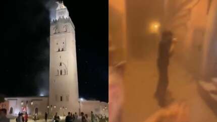 Fas'tan korkunç görüntüler geliyor: Saat kulesi böyle sallandı