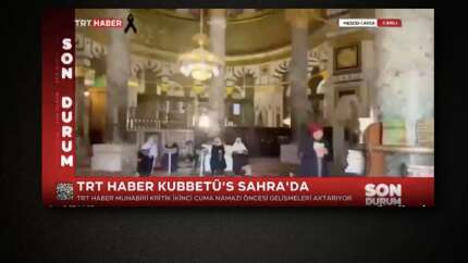 Hastane katliamı sonrası ilk cuma... TRT Haber muhabiri Kubbetü's Sahra'da gözyaşlarına boğuldu...