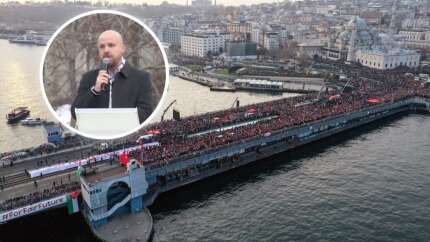 Gazze ve şehitler için büyük yürüyüş! Bilal Erdoğan: Şehitlerimizin de Filistin'deki çocukların da katilleri aynı odaklar