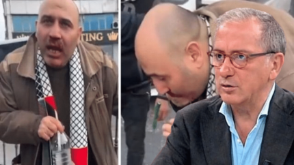Fatih Altaylı'dan skandal paylaşım! Filistin yürüyüşündeki provokatöre sahip çıktı