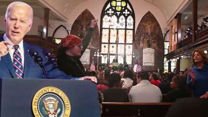 Biden'ın konuşması Gazze için "şimdi ateşkes" sloganlarıyla bölündü