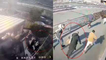 Çağlayan Adliyesi'ndeki terör saldırısında hayatını kaybeden Dilfıraz Karataş'ın vurulduğu anlar kamerada...