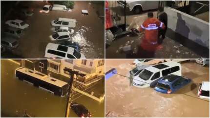 Antalya'da şiddetli yağış! Yollar göle döndü, evleri su bastı, 5 ilçede okullar tatil edildi