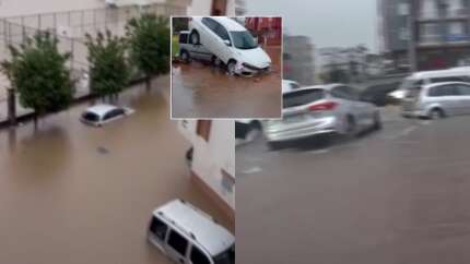 Antalya'da hayat felç: Sel suları araçları yuttu, evleri su bastı, yollar adeta göle döndü