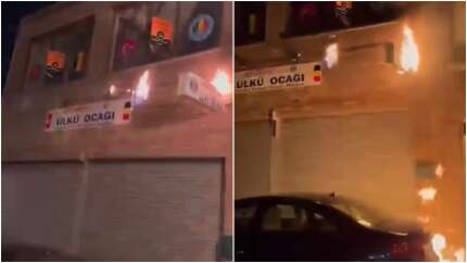 Belçika'da Ülkü Ocağı'na hain saldırı! PKK yandaşları binayı ateşe verdi