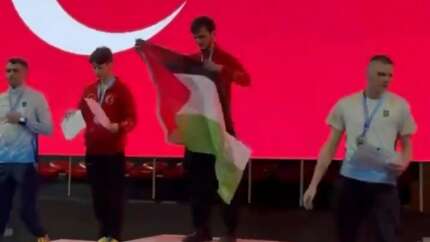 Şampiyon olup Filistin bayrağı açmıştı! Milli sporcumuz Necmettin Erbakan Akyüz'e madalya tehdidi...