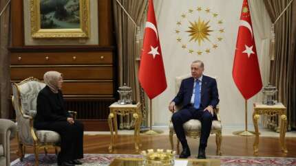 Cumhurbaşkanı Recep Tayyip Erdoğan, merhum Sinan Ateş'in eşi Ayşe Ateş'i kabul etti!
