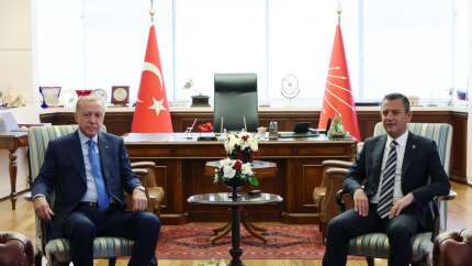 Cumhurbaşkanı Erdoğan ile Özgür Özel'in görüşmesi sona erdi