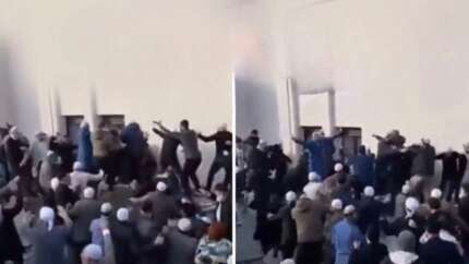 Menzilcilerin miras kavgası! Cami avlusunda taşlar sopalar havalarda uçuştu