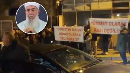 Menzilcilerin 17 milyar TL'lik miras kavgası büyüyor! Saki Elhüseyni taraftarları eylem yaptı!