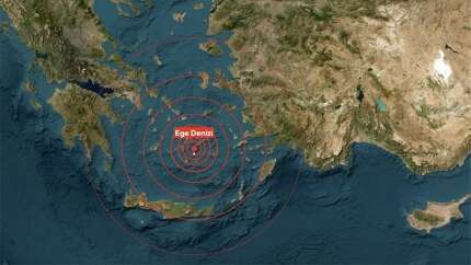 Ege hala beşik gibi sallanıyor! 5.0 büyüklüğünde deprem meydana geldi...