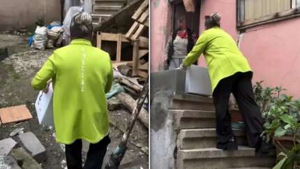 Göstere göstere yardım kolisi dağıtan Murat Övüç'ün videosu tepki çekti! Gösteriş mi yardım mı?