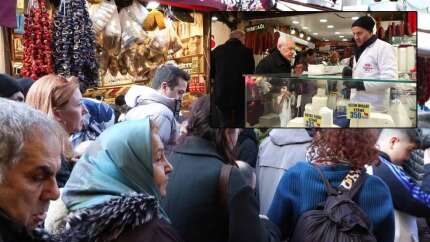 Dükkanlar tamamen doldu, Eminönü'nde adım atacak yer kalmadı