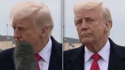 Donald Trump’ın yüzüne mikrofon çarptı: 'Ölüm bakışı' sosyal medyayı salladı!