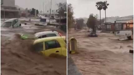 Ege'yi sel ve fırtına vurdu! Evler sular altında kaldı, araçlar sürüklendi, çatılar uçtu, bir evin banyosuna su tankı düştü