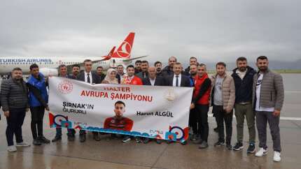 Avrupa şampiyonu halterci Harun Algül, memleketi Şırnak’ta coşkuyla karşılandı