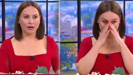 Canlı yayında depreme yakalanan Nur Viral, ağlamaya başladı!