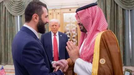 25 yıl sonra bir ilk! Trump ve Şara'nın tarihi görüşmesine Cumhurbaşkanı Erdoğan ve Prens Selman da katıldı