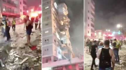 İsrail’e balistik darbe: Füze saldırısının ardından Bat Yam'daki bina yok oldu!