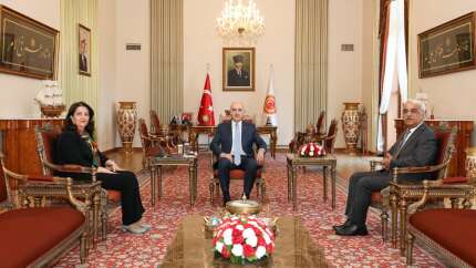 DEM Parti'den Numan Kurtulmuş'a ziyaret: "Selahattin Demirtaş'ın bir an önce serbest kalması gerekiyor"