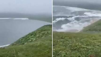 Rusya'daki 8.8'lik depremin ardından oluşan korkunç tsunami böyle görüntülendi