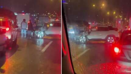 İstanbul’da pazartesi kabusu: TEM’de 17 araç birbirine girdi, trafik kilitlendi!