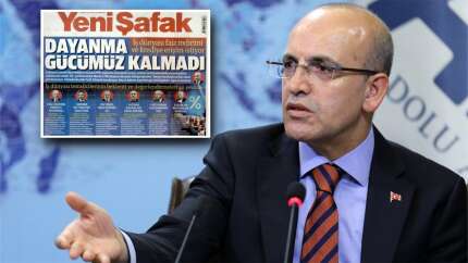 Yeni Şafak’tan Bakan Şimşek’e üçüncü manşet darbesi! Faiz kararı öncesi uyarı: Dayanma gücümüz kalmadı!