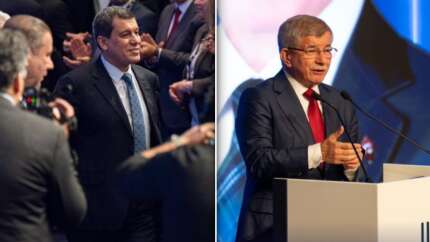 PYD/PKK elebaşı Mazlum Abdi takım elbiseyle 'barış' konferansında... Duhok’ta kırmızı halıyla karşılandı! Ahmet Davutoğlu programını erken mi kesti?